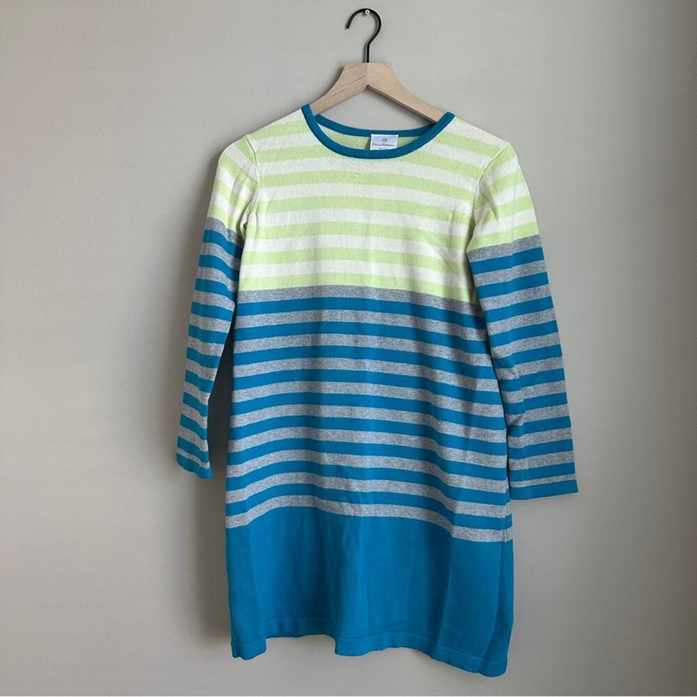 Hanna Andersson Girls Striped Cotton Knit Dress Multicolor Size 160 (14/16 XL)